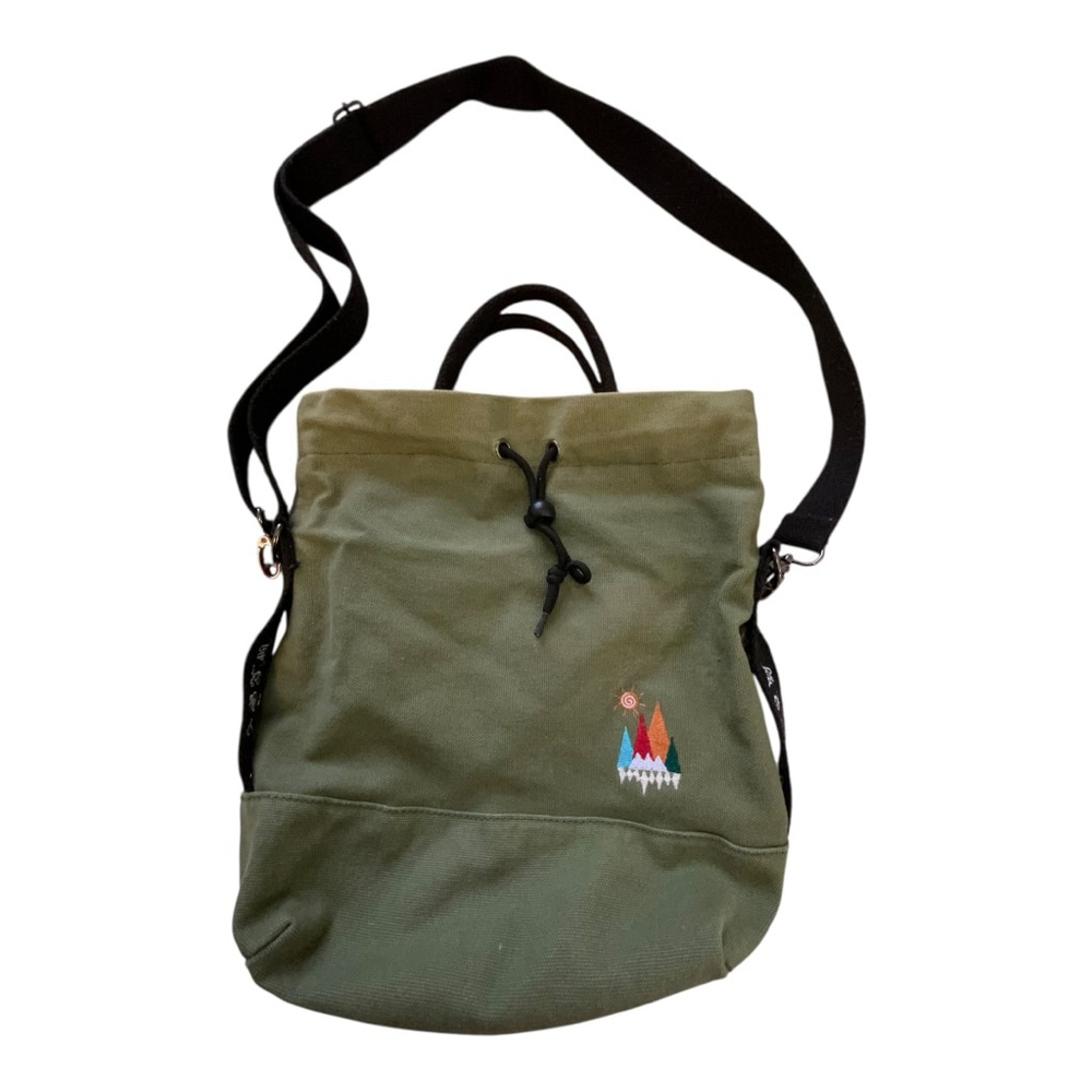 Toogood Canvas Crossbody Bag Olive Green Black One Size